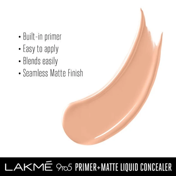 Lakme 9to5 Primer + Matte Liquid Concealer - 30 Cinnamon