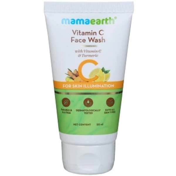 Mamaearth Vitamin C Face Wash with Vitamin C & Turmeric for Skin Illumination 50 ml