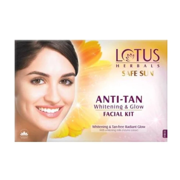 Lotus Safe Sun Anti Tan Whitening and Glow 4 in 1 Facial Kit