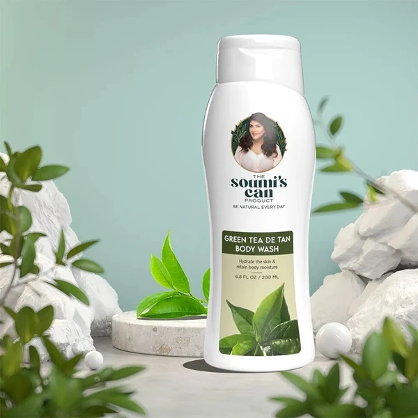 Soumis can green tea de tan body wash 200 ml