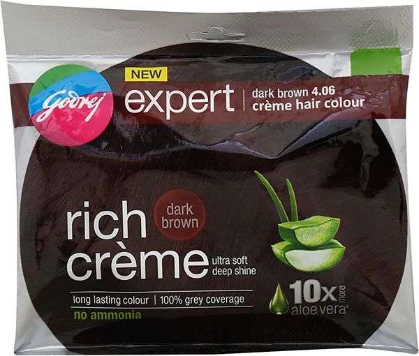 Godrej Ezee Expert Hair Colour Cream, Dark Brown 4.06, 20g