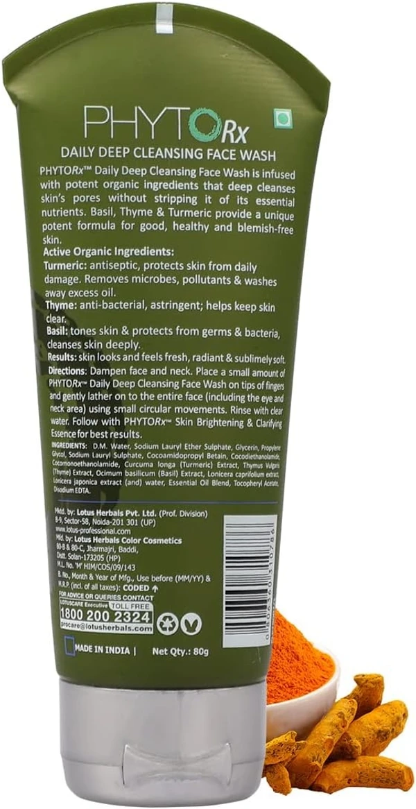 Lotus Professional Phytorx Daily Deep Cleansing Face Wash, 80g