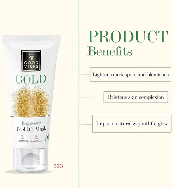 Good vibes  Good Vibes Gold Brightening Peel Off Mask, 50 g