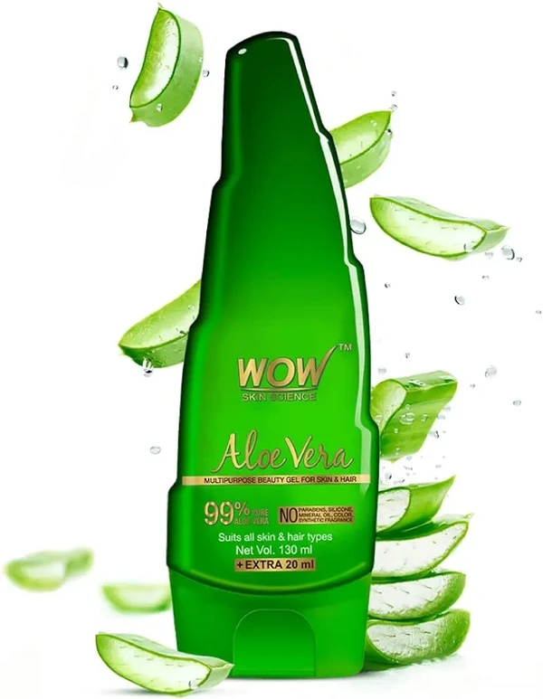 Wow Skin Science  WOW Skin Science 99% Pure Aloe Vera Gel for Face, Skin & Hair - 150ml