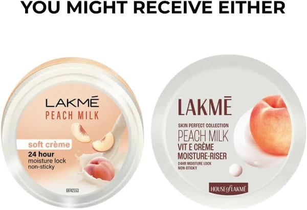 Lakme Peach Milk Soft  Lakme Peach Milk, Soft Creme Face Moisturizer, 200g,