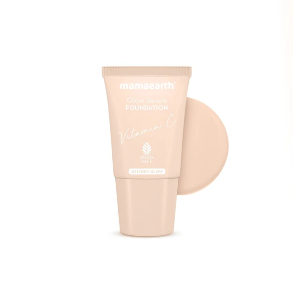 mamaearth Mamaearth Glow Serum Foundation Mini Tube - 01 Ivory Glow (18ml)