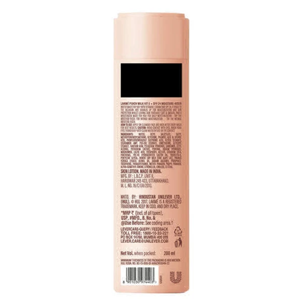 Lakme Peach Milk Lotion  Lakme Peach Milk Moisturizer Body Lotion 200gm