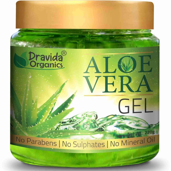 DRAVIDA ALO GEL  Dravida Organics 100% Pure Aloe Vera Gel  (220 g) - 220 GM