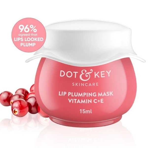 Dot & Key Vitamin C + E Lip Plumping Mask Pigmentation & Glowing Lips (15ml)