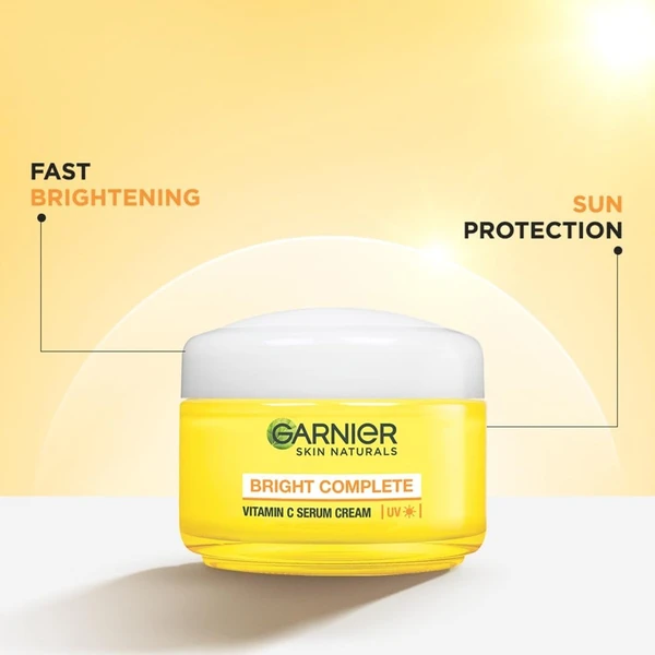 Garnier Skin Naturals, Day Cream, Garnier  Bright Complete Vitamin C Serum Cream, 45 g