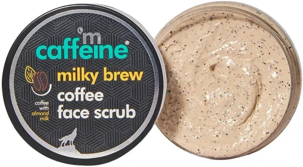 MCaffeine Naked & Raw Coffee Face Scrub, 100 g | Vitamin E | Tan Removal | Oily/Normal Skin | Paraben & SLS Free