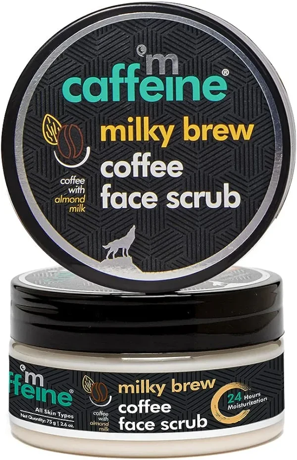 MCaffeine Naked & Raw Coffee Face Scrub, 100 g | Vitamin E | Tan Removal | Oily/Normal Skin | Paraben & SLS Free