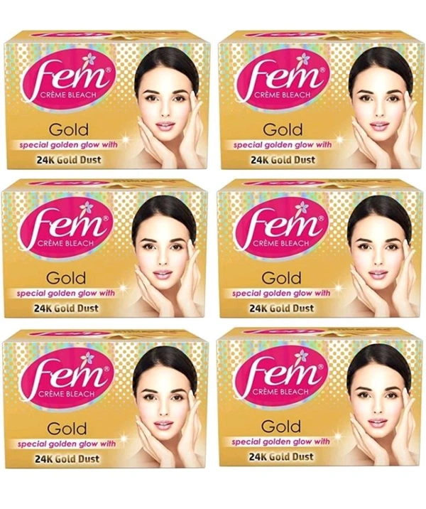 Fam Gold 24k Gold Dust with Special Glow Cream Bleach,8gm Fam Gold 24k Gold Bleach , 9gm