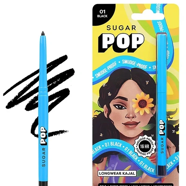SUGAR POP Longwear Kajal  01 Black