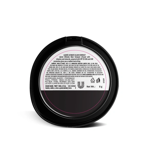 Lakmé Perfect Radiance Skin Lightening Compact, Ivory Fair 01, With Spf 23, 8 g