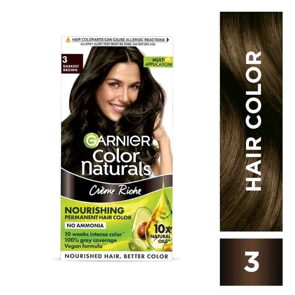 Garnier Color  ; Darkest Brown  Garnier Color Naturals Creme ; Darkest Brown 03