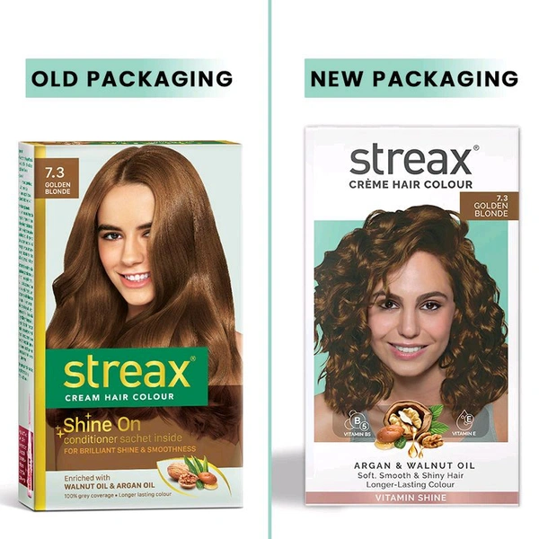 Streax Cream Hair Colour for Women & Men | Golden Blonde,60ml