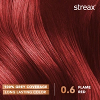 Streax Cream Hair Colour for Women & Men 0.6 Flam red 50ml 