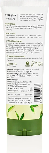 Plum Green Tea Pore Cleansing Face Wash 100 Ml 