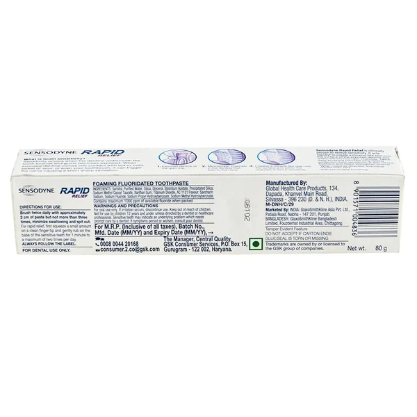 Sensodyne Rapid Relief Toothpaste 80 g