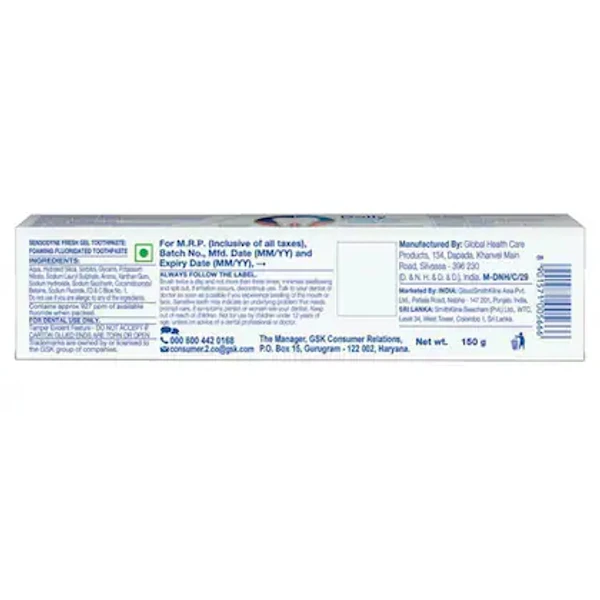 Sensodyne Sensitive Fresh Gel Toothpaste 150 g 