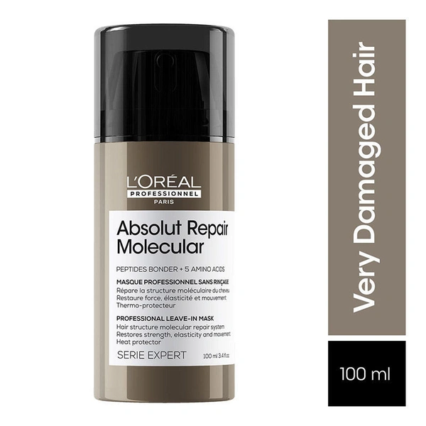 L'Oréal Professionnel Absolut Repair Molecular Deep Repairing Leave-In Cream For Damaged Hair(100ml)