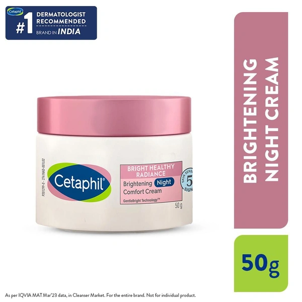 cetaphil CetaphilBrightening Night Cream with Niacinamide reduces Dark spots, Dermatologist Tested(50gm)