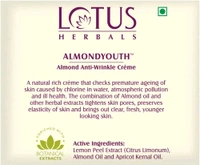 Lotus Herbals Almondyouth Almond Anti-Wrinkle Cream, 50g