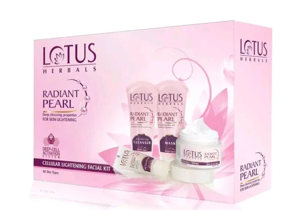 Lotus Pearl Fecial Kit Lotus Herbals Radiant Pearl Cellular Lightening Facial Kit