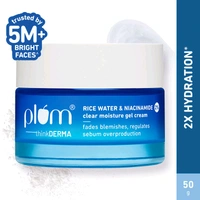 Plum  Plum Think Derma 2% Niacinamide & Rice Water Clear Moisture Gel Cream For Oil-Free, Non-Sticky Hydration 50ml 