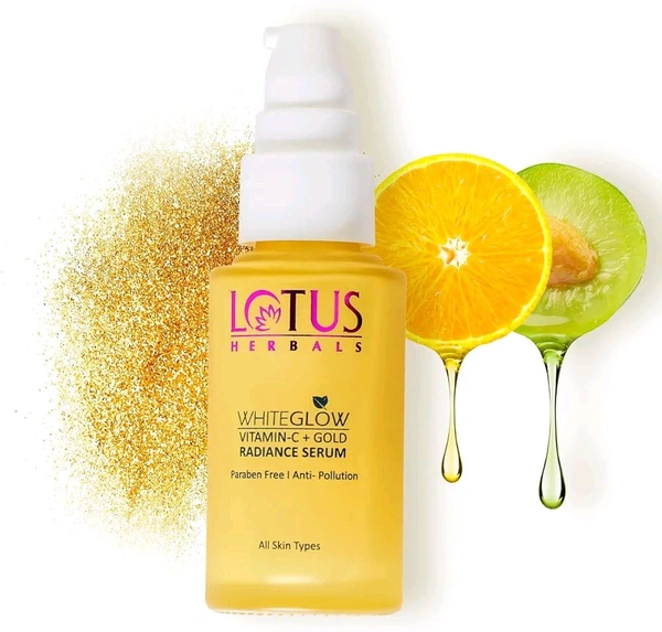 Lotus Vitamin C Serum  Lotus Herbals WhiteGlow Vitamin C and Gold Radiance Face Serum 15 Ml