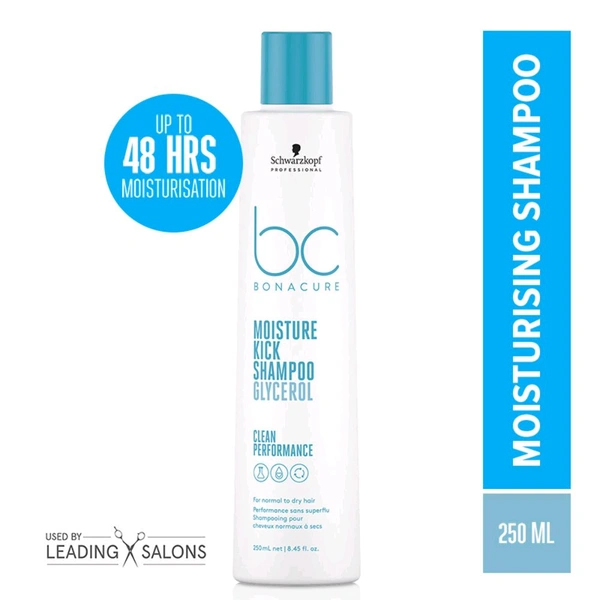 Schwarzkopf Professional Bonacure Moisture Kick Shampoo With Glycerol -250ml 