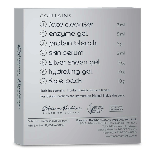 Aroma Magic Silver Facial Kit - Single Use (35gm + 10ml)