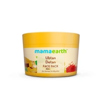 Mamaearth Ubtan Detan Face Pack Reduces Tan, Adds Glow, with Saffron & Turmeric for Radiant Skin(200g)