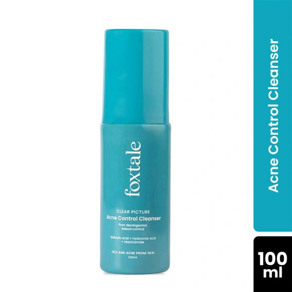 Foxtale Acne Control Cleanser with Salicylic Acid & Niacinamide, Controls Oil & Fights Acne
(100 ml)