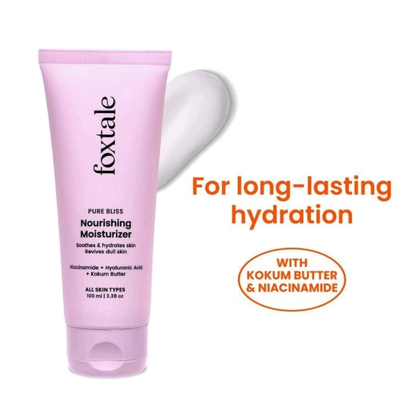 Foxtale Nourishing Moisturiser With Niacinamide & Vit E for 24Hr Hydration
(50ml)