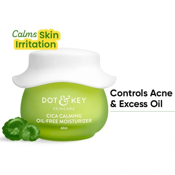 Dot & Key Cica Niacinamide & Ceramides Oil-Free Face Moisturizer For Acne Prone & Oily Skin (60ml)