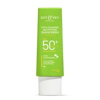 Dot & Key Cica Calming Mattifying Sunscreen Niacinamide SPF 50+ PA++++ For Oily Acne Prone & Sensitive Skin Light Gel Cream (50 g)