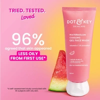 Dot & Key Watermelon & Vitamin C SuperGlow Gel Face Wash For Glowing Skin & Spots Reduction (100ml)