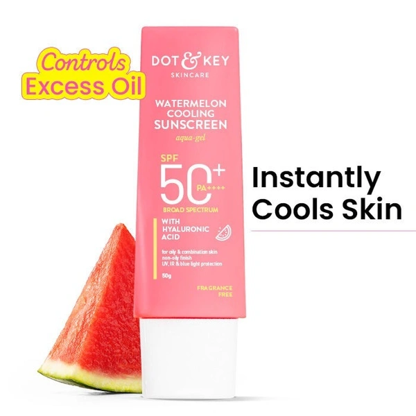 Dot & Key Watermelon Waterlight Face Sunscreen SPF 50 PA+++ No White Cast For Normal To Oily Skin (50 g)
