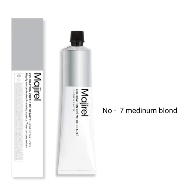 loreal mijareal color L’Oreal Professional Majirel Hair Color 7 medium blond 50 gm  - 50 gm