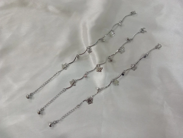 SILVER BRACELETS  - Silver, Free Size