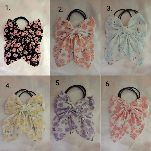 HAIR BOWS - light blue