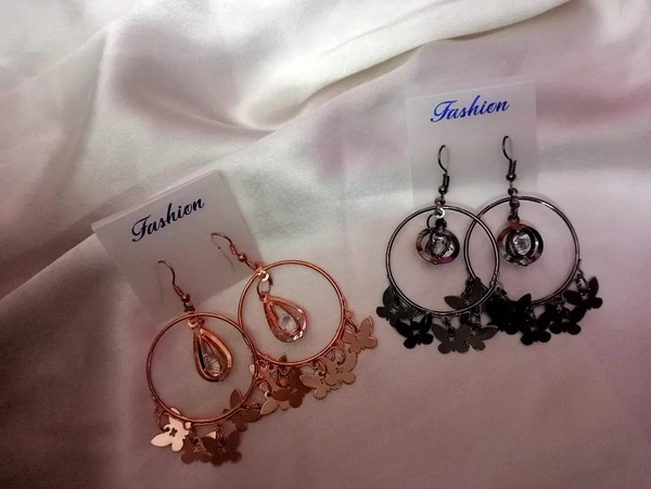 Stylish Hook Earrings  - Gold