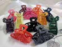 SOLID MATTE BUTTERFLY CLUTCHERS - Web Orange