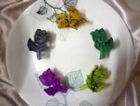 SCRIBBLED TULIP HAIR CLAWS  - Purple