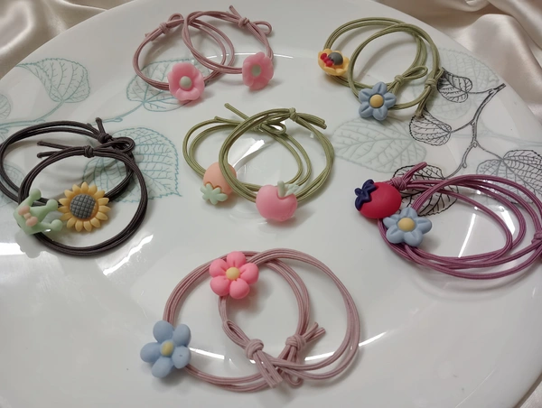 ELASTIC HAIR TIES- PAIR  - Carnaby Tan