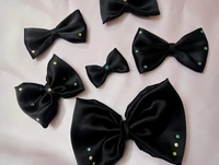 BLACK HAIR BOWS  - Black