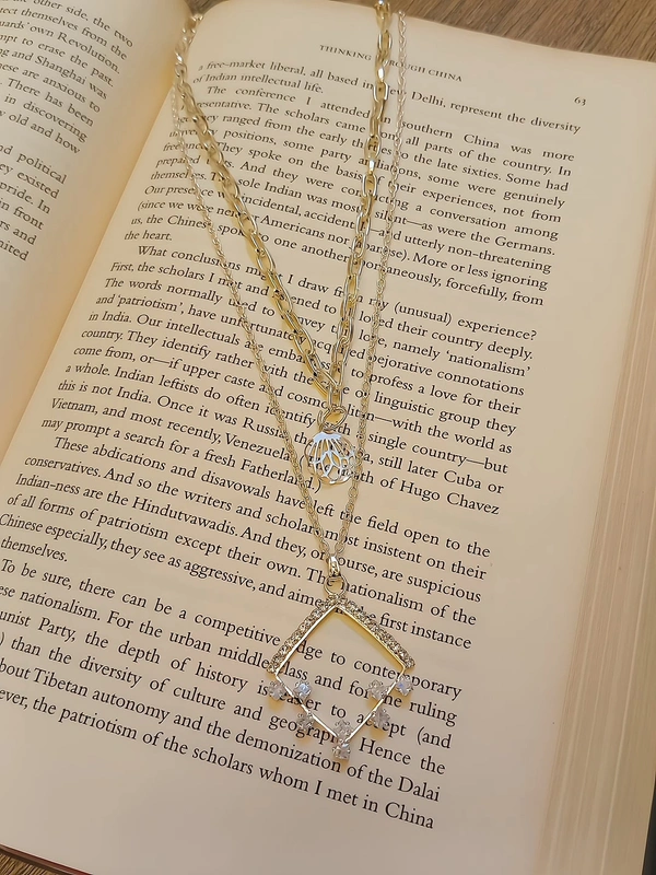SILVER LAYERED NECKLACE 
