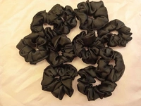 BLACK SCRUNCHIES  - Black